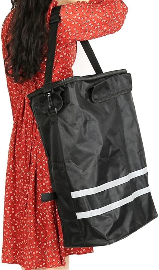 JSEIAJB 35l Shopping Trolley Cart Tote Shoulder Bag Foldable Reusable 