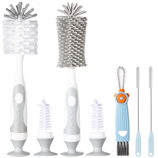5-in-1 Baby Bottle Cleaner Set, Including Nylon & Silicone Bottle Brus