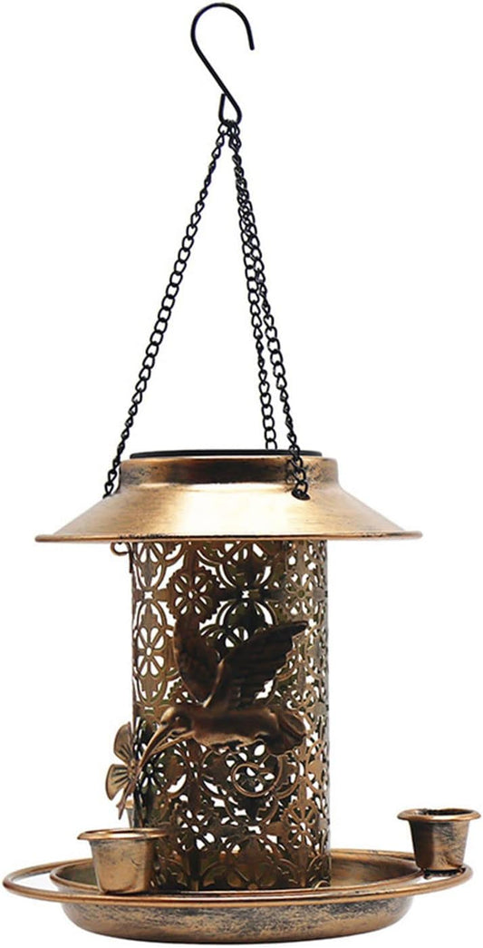Iron Bird Feeders Hummingbirds Feeders Hummingbirds Water Bottle Solar Bird Feeders Outdoors Hangings Squirrels Proof