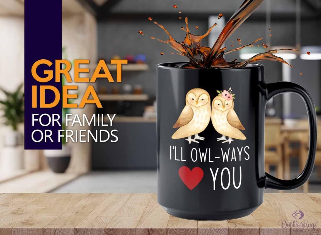 Bird Lover Coffee Mug 11oz Black - Short penguin size - Hummingbird Ne