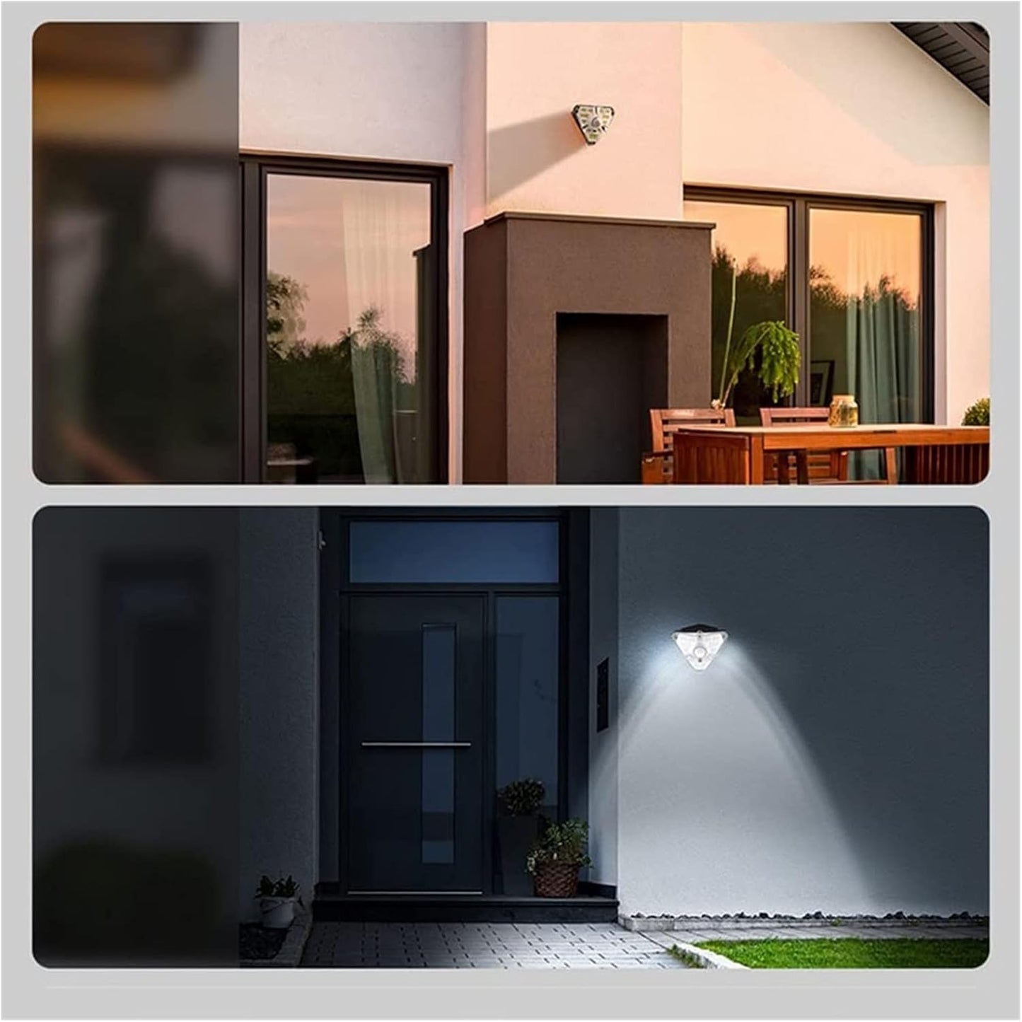 Courtyard Light 4 Pcs Outdoor Solar Light Motion Sensor Wall Lamp Outdoor Waterproof Solar Power Street Light for Door Front Garden Garage