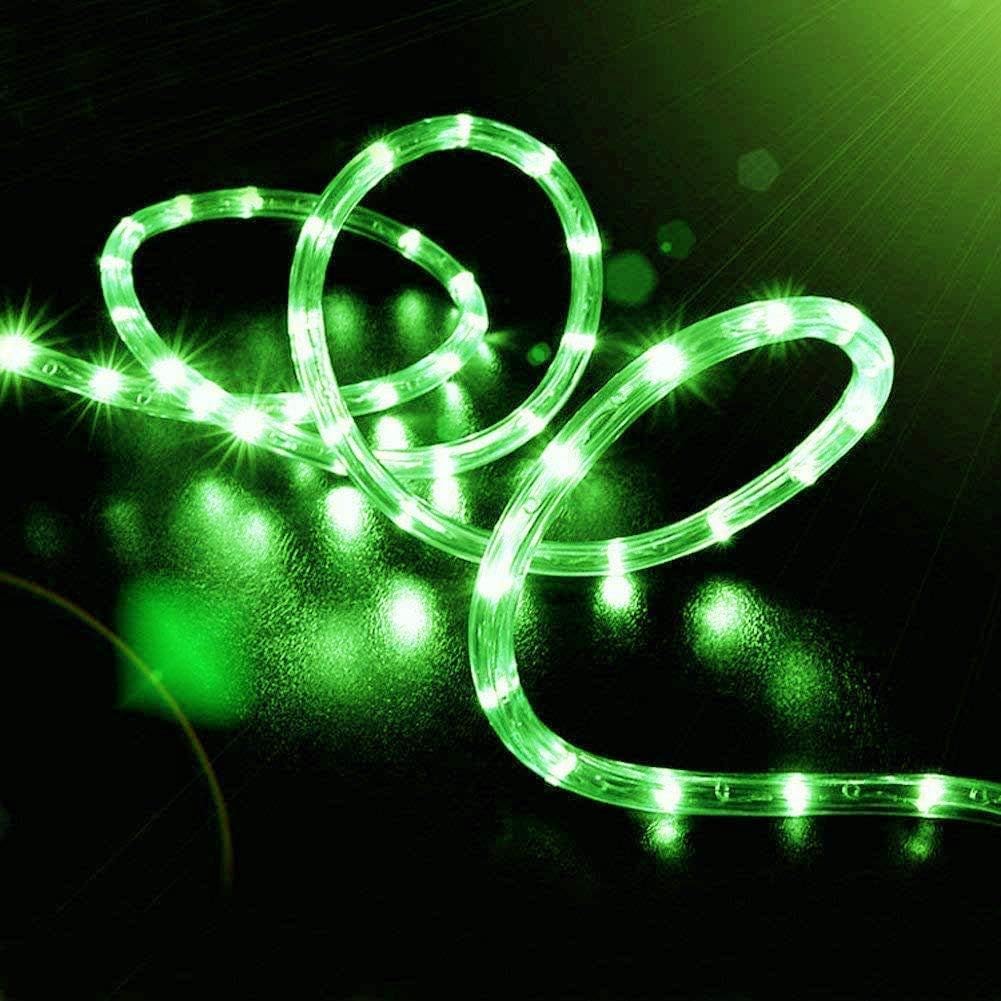 Solar Rope Lights, 50 LEDs 23ft Waterproof Outdoor String Lights with 8 Modes, Solar Powered Garden Lights for Yard, Fence, Path, Tree, Wedding & Party Decoration (Green)