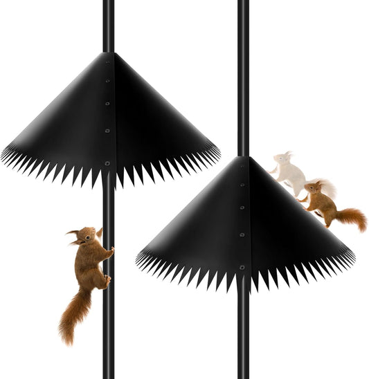 2 Pack 19 Inch Squirrel Baffle for Bird Feeder Pole, 2025 New Outdoor 