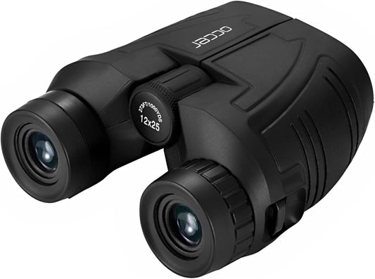 Occer 12x25 Compact Binoculars for Adults and Kids, Large Eyepiece Waterproof Binocular with Low Light Vision,High Powered Easy Focus Binoculars for Bird Watching,Outdoor Hunting,Travel,Sightseeing