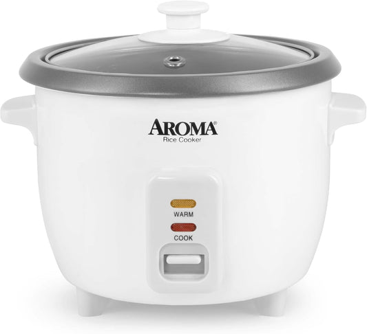 AROMA® Rice Cooker, 3-Cup (Uncooked) / 6-Cup (Cooked), Small Rice Cook