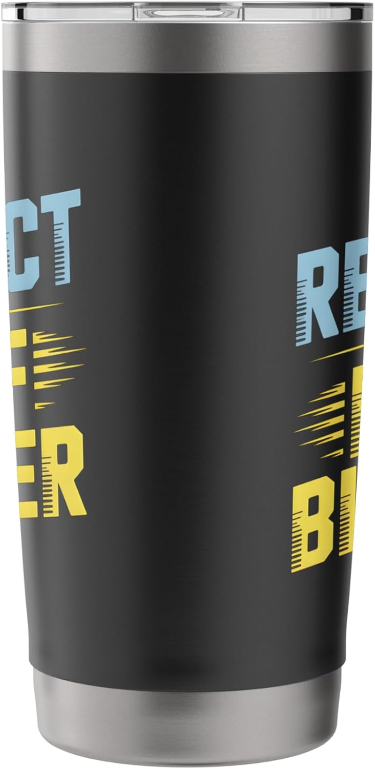 Respect The Leaf Blower Funny Lawn Care Humor Stainless Steel Insulated Tumbler