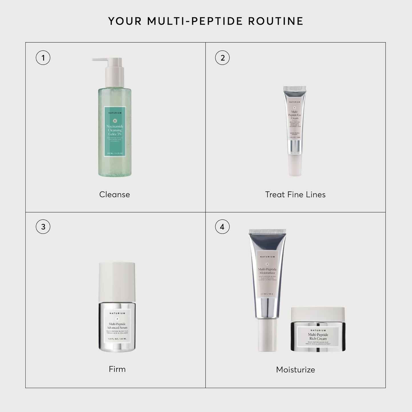 Naturium Multi-Peptide Advanced Serum, Firming & Smoothing Face Serum 