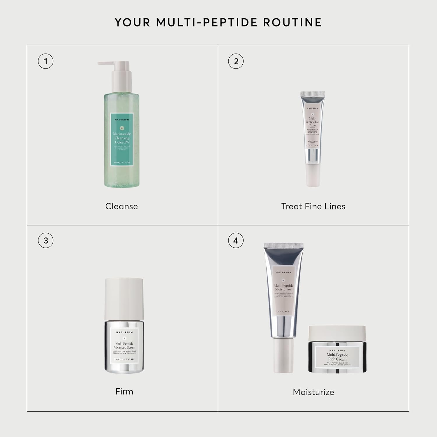 Naturium Multi-Peptide Advanced Serum, Firming & Smoothing Face Serum 