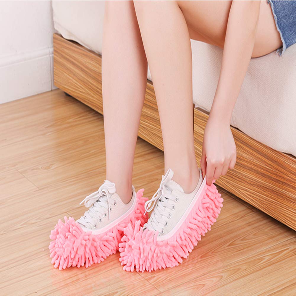 Mop Slippers Shoes 5 Pairs (10 Pieces) - Microfiber Cleaning House Mop