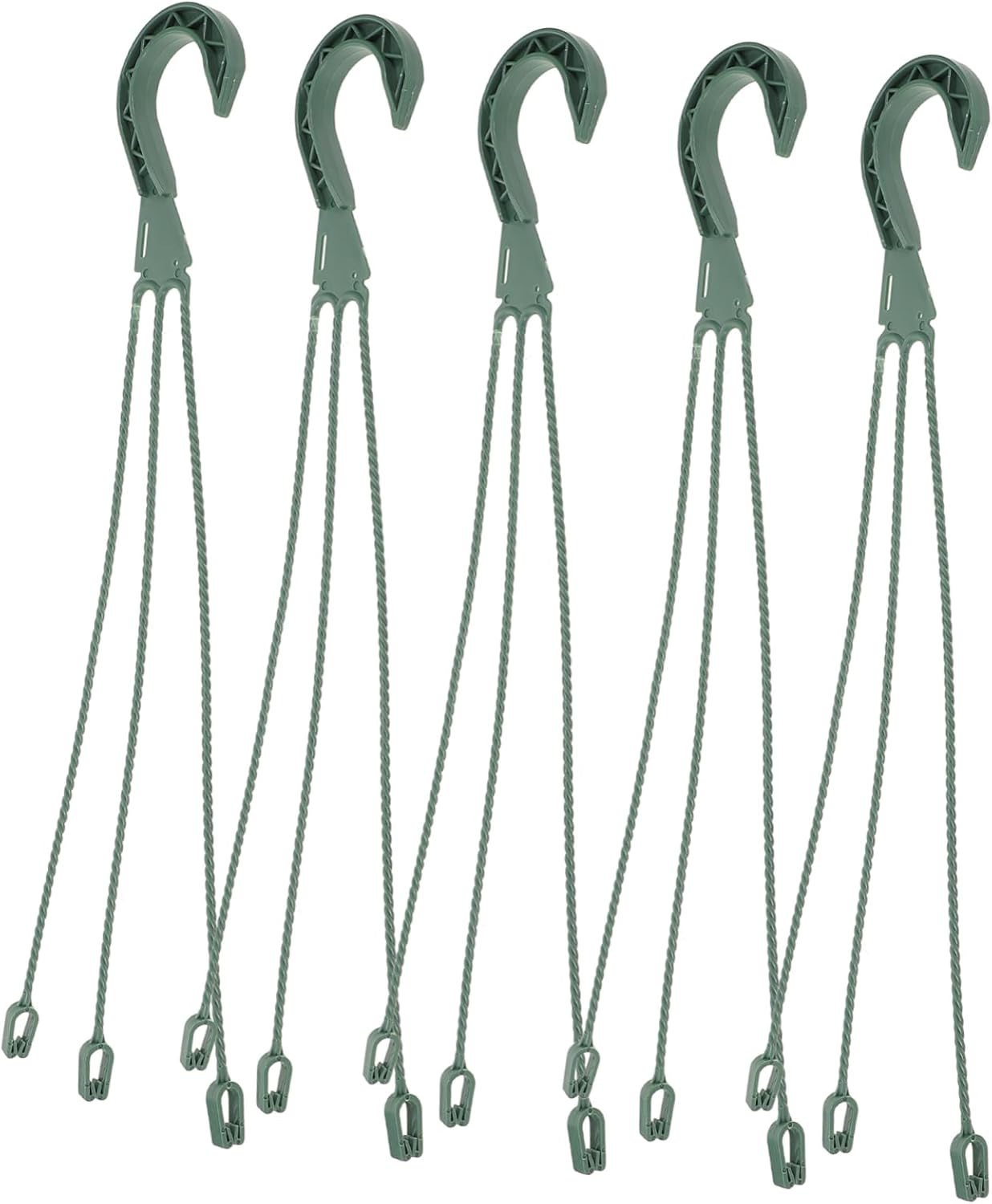 Hanging Basket Hooks 5-Pack Durable Plastic Plant Pot Hangers for Garden Balcony Indoor Outdoor Use