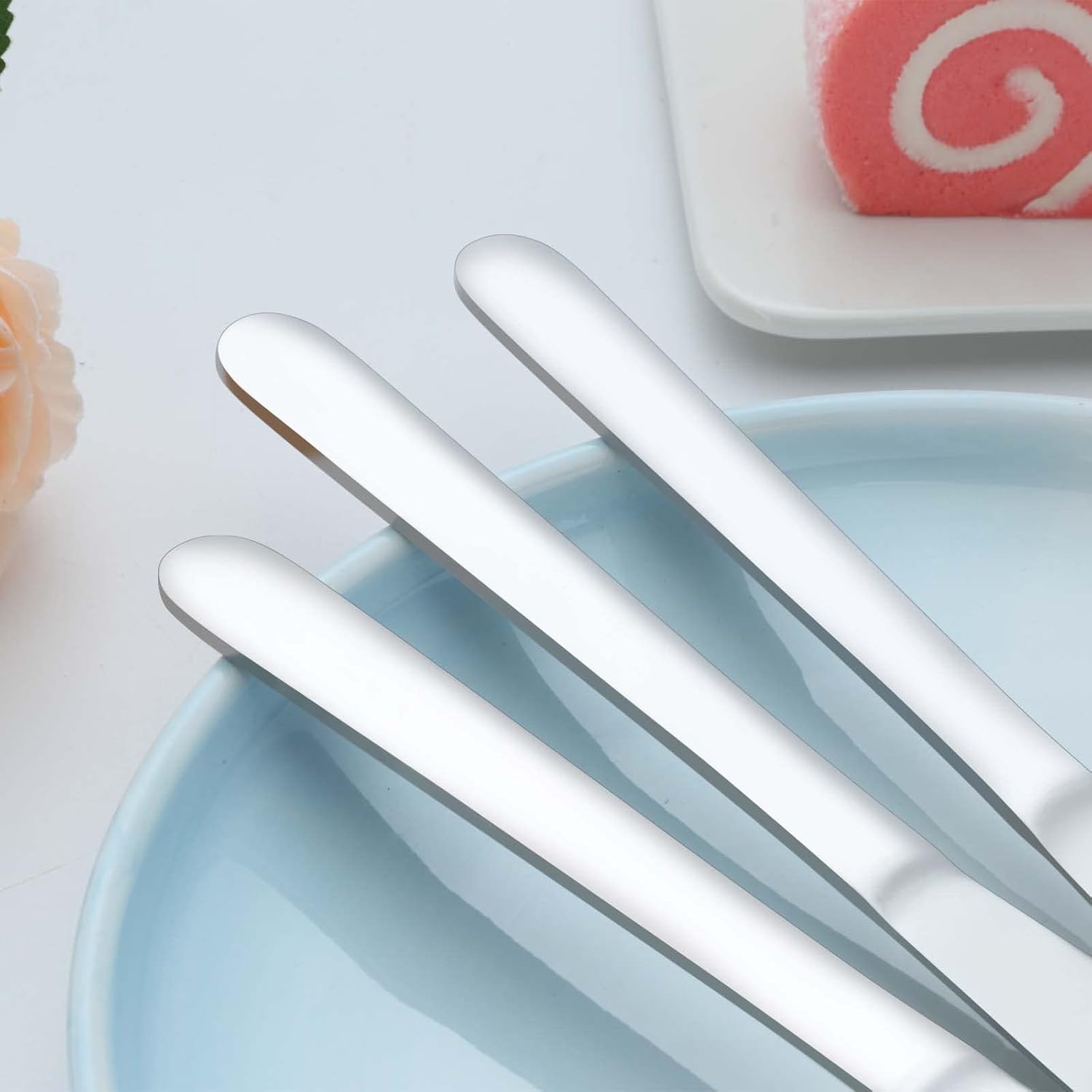 24 Pieces Knives Set - 9 Inches Dinner Knives, Butter Knife, Food Grad
