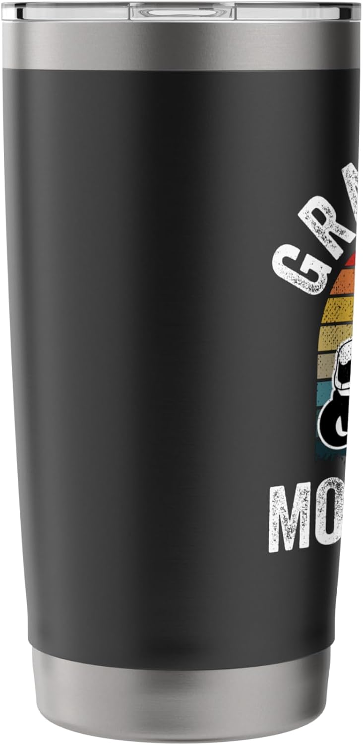 Grandpapa Mows Best Funny Gardener Lawn Care Father's Day Stainless Steel Insulated Tumbler