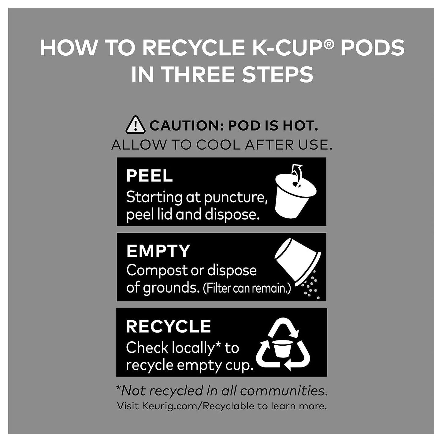 Dunkin' Donuts Decaf Keurig® Single-Serve K-Cup® Pods, Medium Roast, Box of 44 K-Cup® Pods