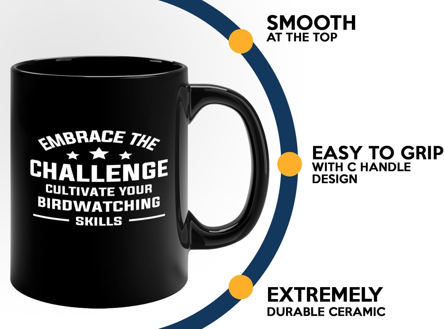 Hobby Coffee Mug 11oz Black -Birdwatching Skills - Bird Feeder Backyar