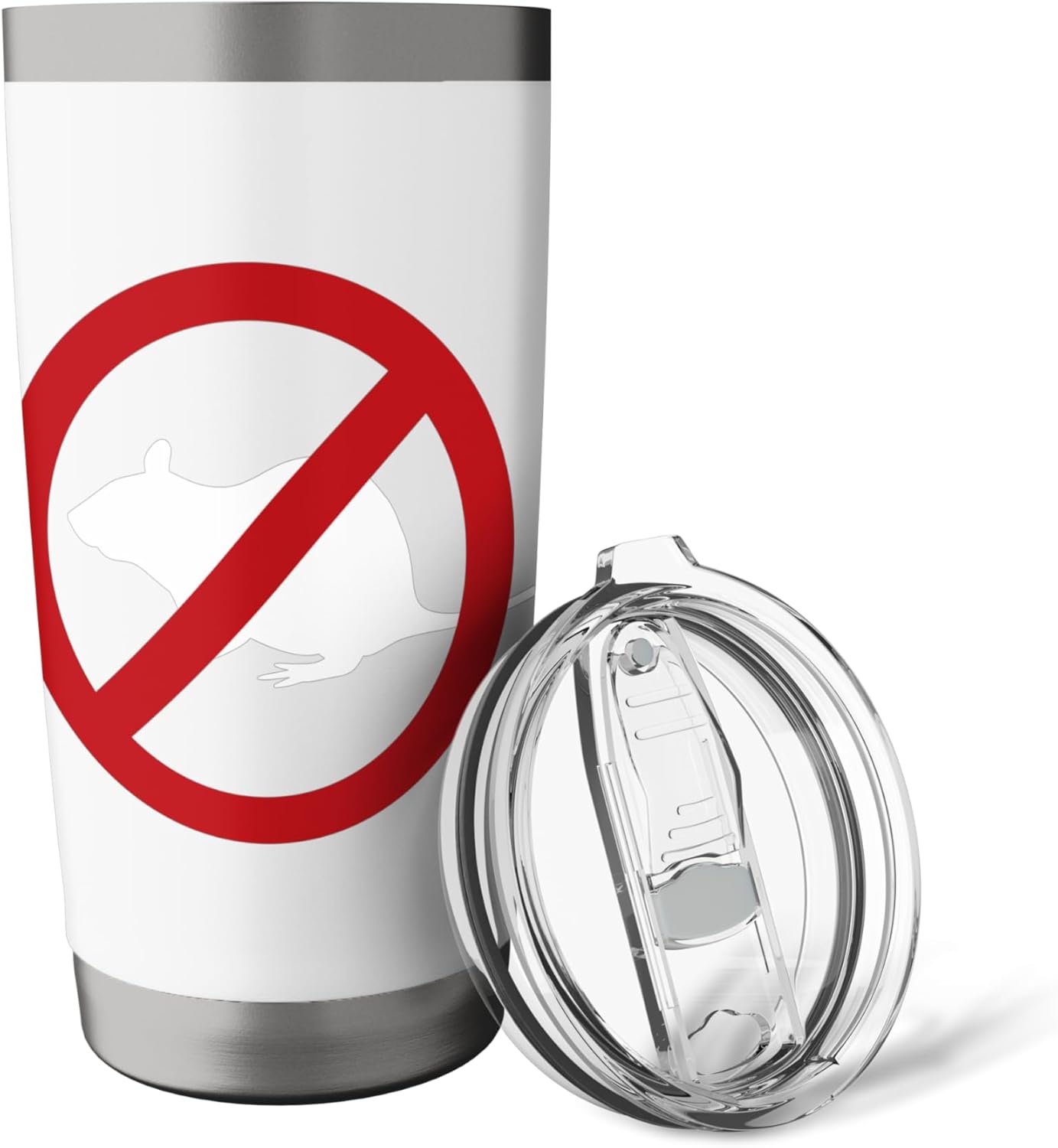 Pest Control Mouse Sign Gag Gift No Mouse Stainless Steel Insulated Tumbler