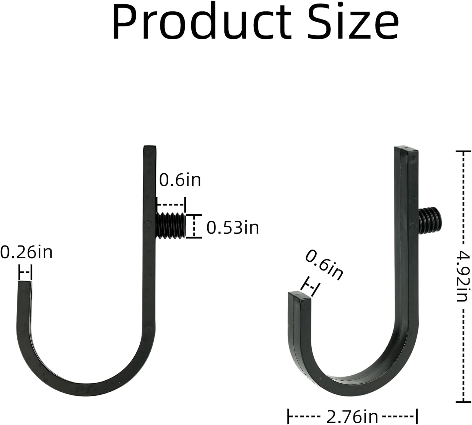 4 Pcs J-Shape Hooks Compatible with for Suncast Shed Accessories Organ