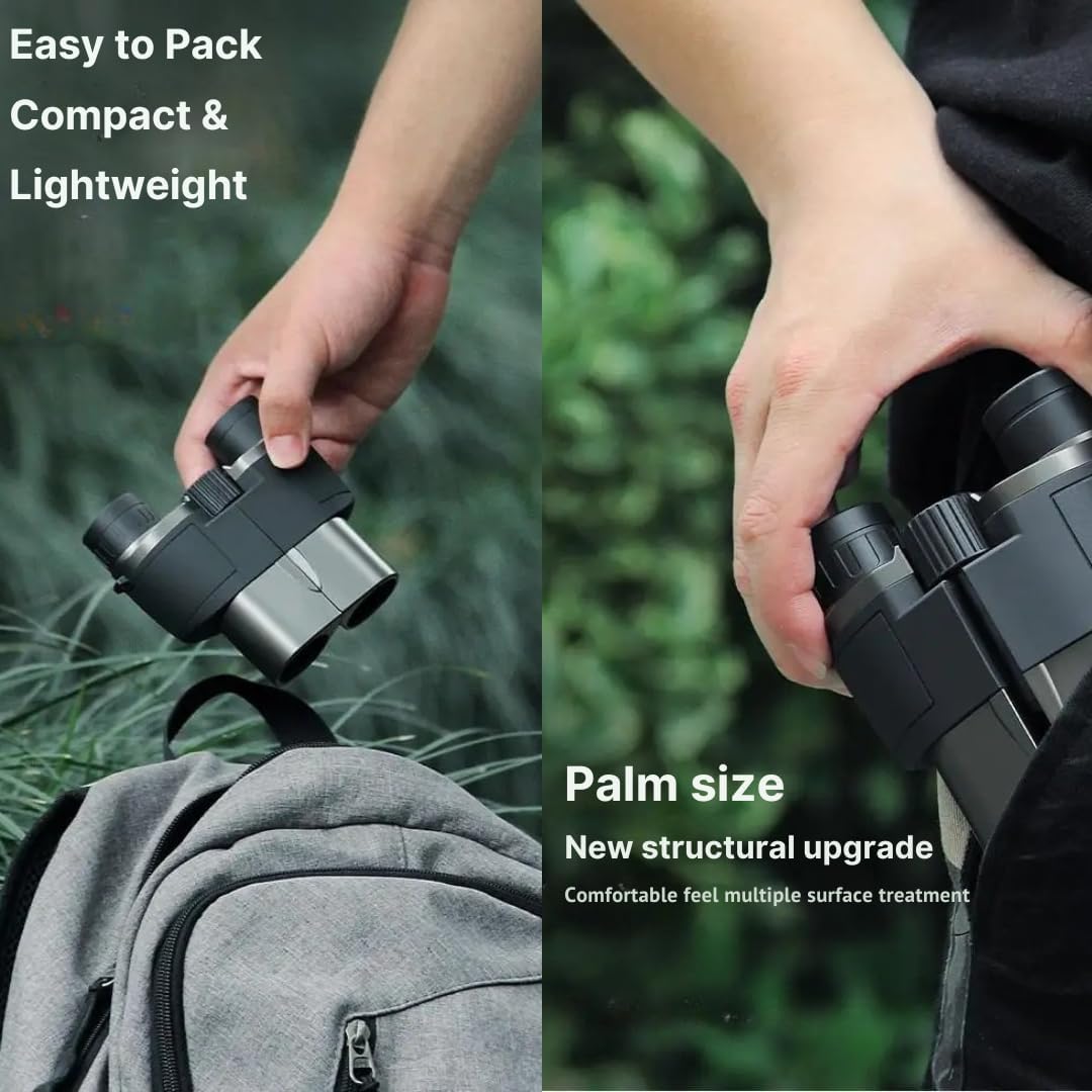 20x25 High Powered, HD Compact Binoculars for Adults and Kids, Unique Diopter Adjustment Feature, FMC Multi-Layer Coating, Perfect for Bird Watching, Hiking, Sightseeing & Live Events