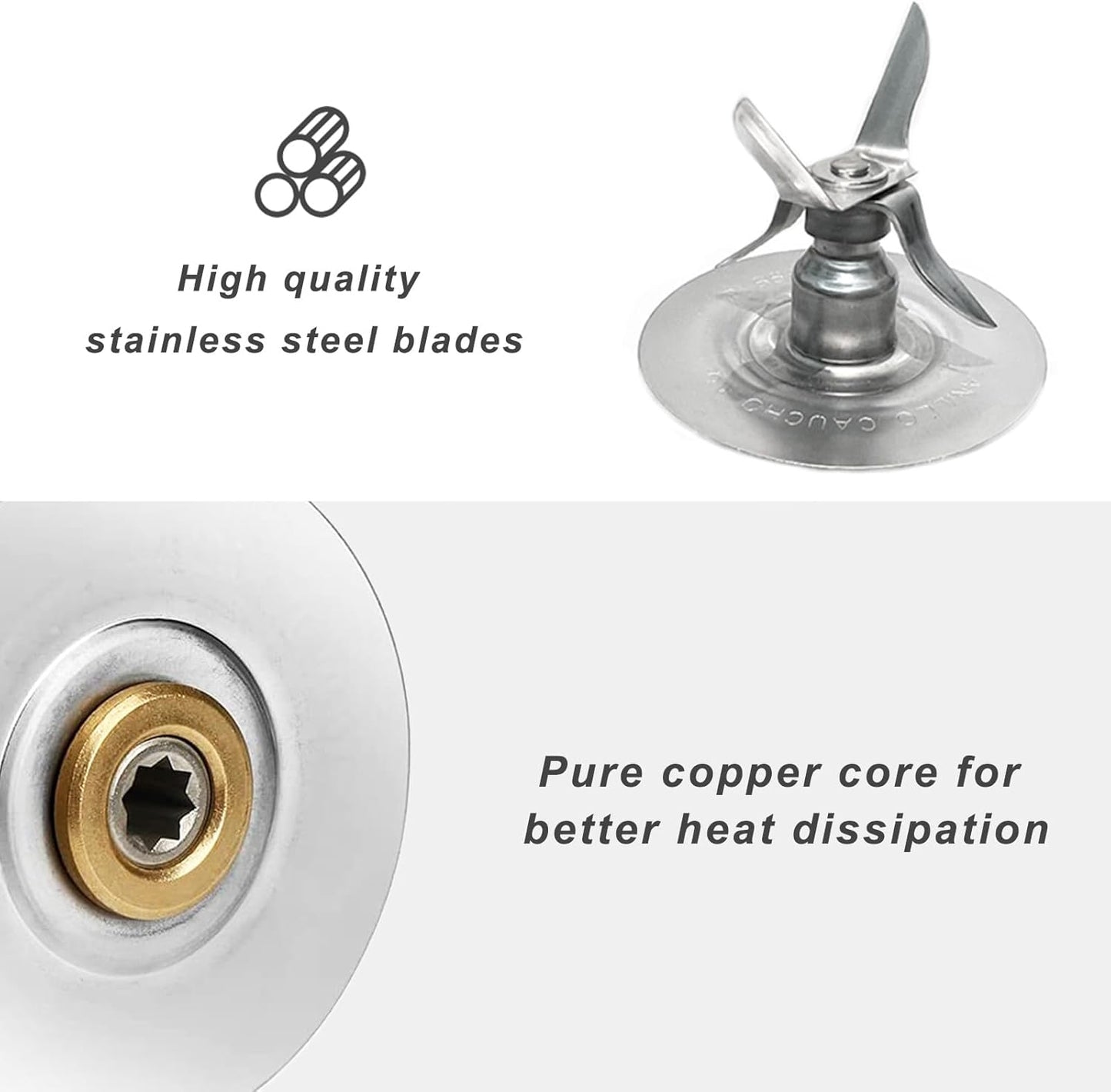 for Oster Blender Replacement Parts Blender Ice Blade with Jar Base Cap and Two Rubber O Ring Seal Gasket Accessory Refresh Kit
