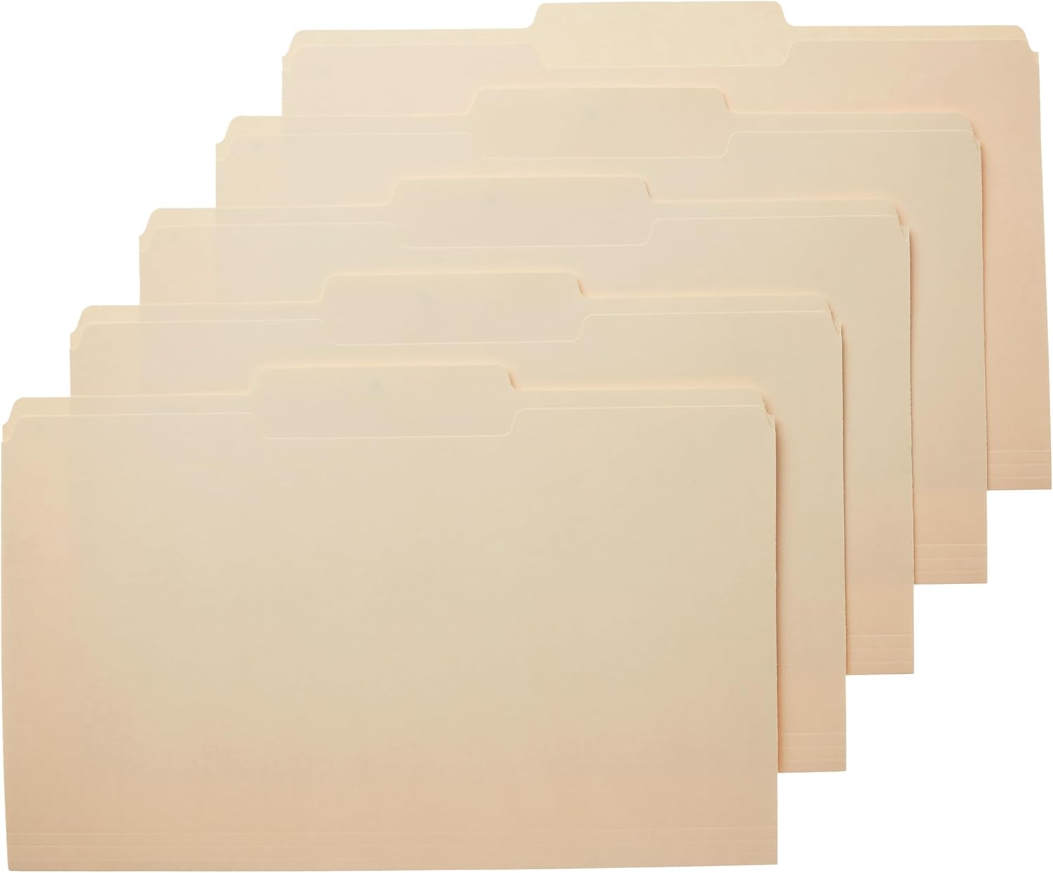 Amazon Basics Sturdy Manila File Folders, 1/3 Tabs in Assorted Positio