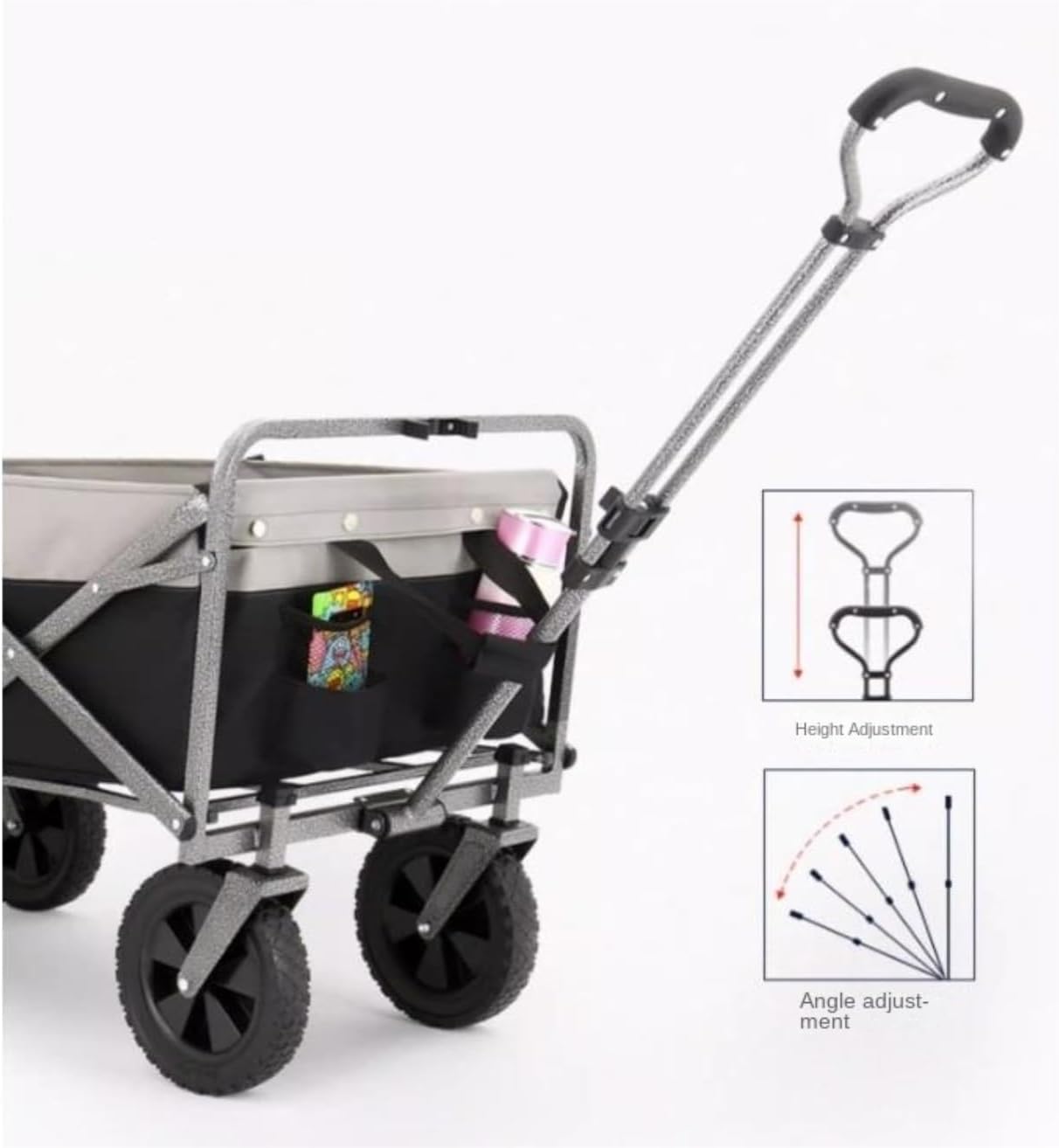 Collapsible Wagon Cart with Wheels Foldable Folding Wagons Carts Silen