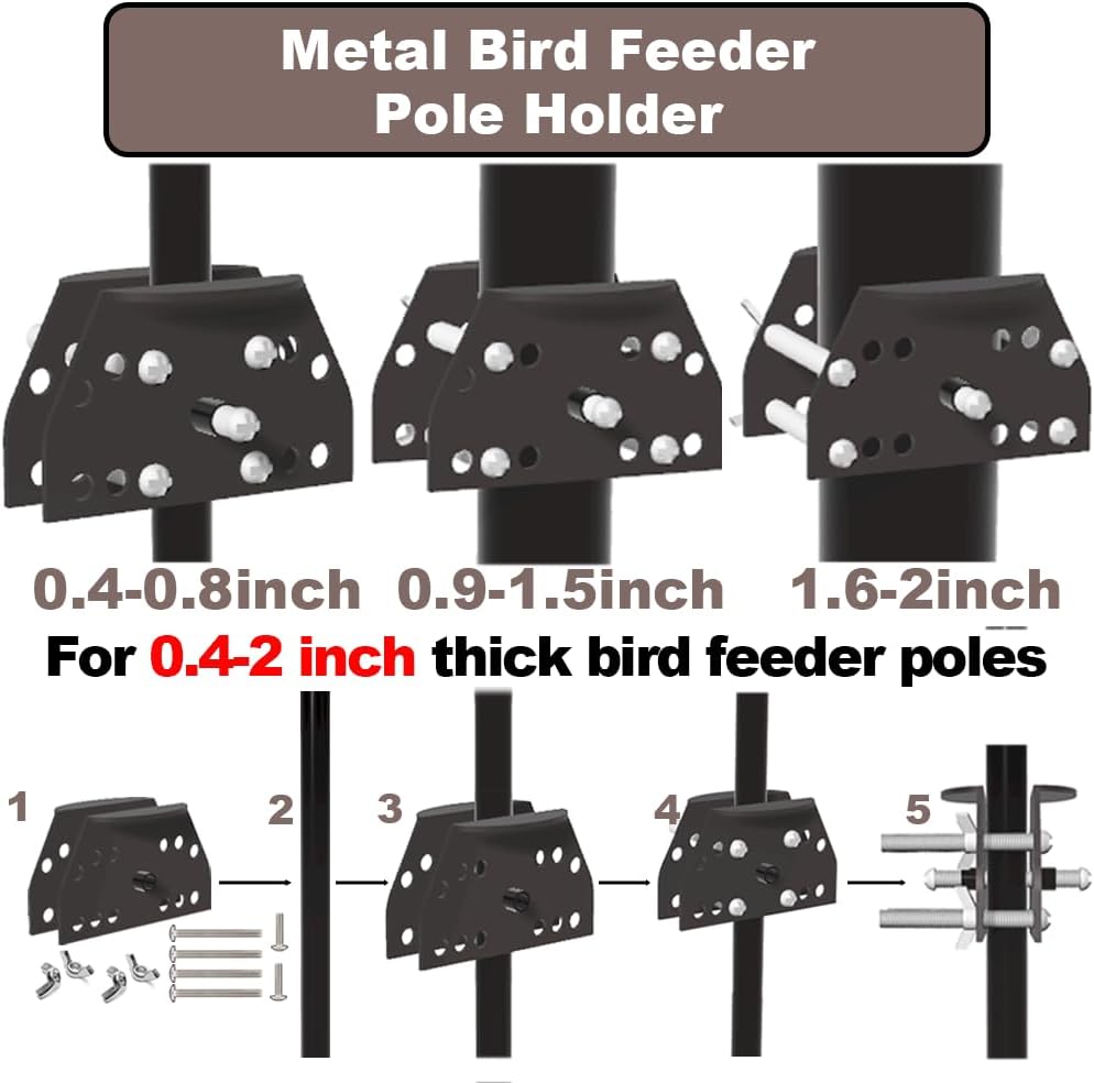 20 Inch Squirrel Baffle for Bird Feeder Pole, Adjustable Opening Size, for Up to 4x4 Inch Wide Wooden Post, Outside Pole Mount Bird House Guard for Outdoor Shepherd’s Hook.