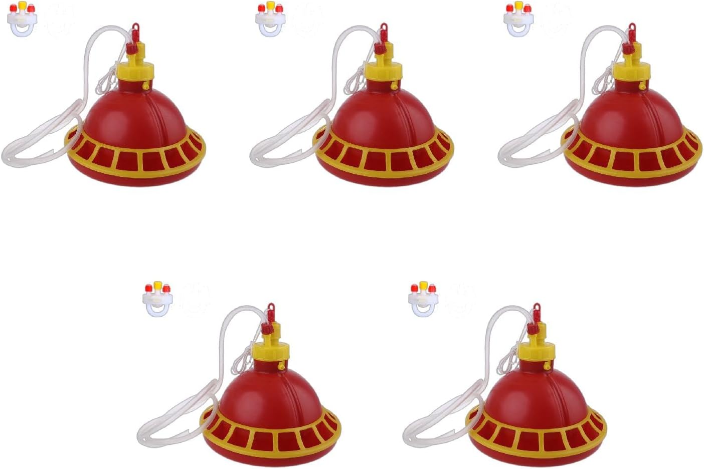 Round Chicken Drinking Device Hanging Cup Waterer Bowl Pet Poultry Water Drinker Household Pet Feeding Utensils Knitting Hook