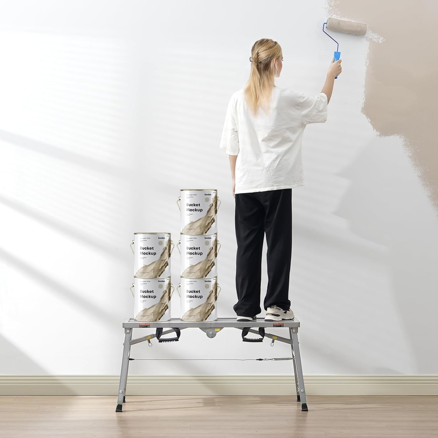 VEVOR Work Platform, 39"x 12" Portable Scaffolding Platform, Folding S