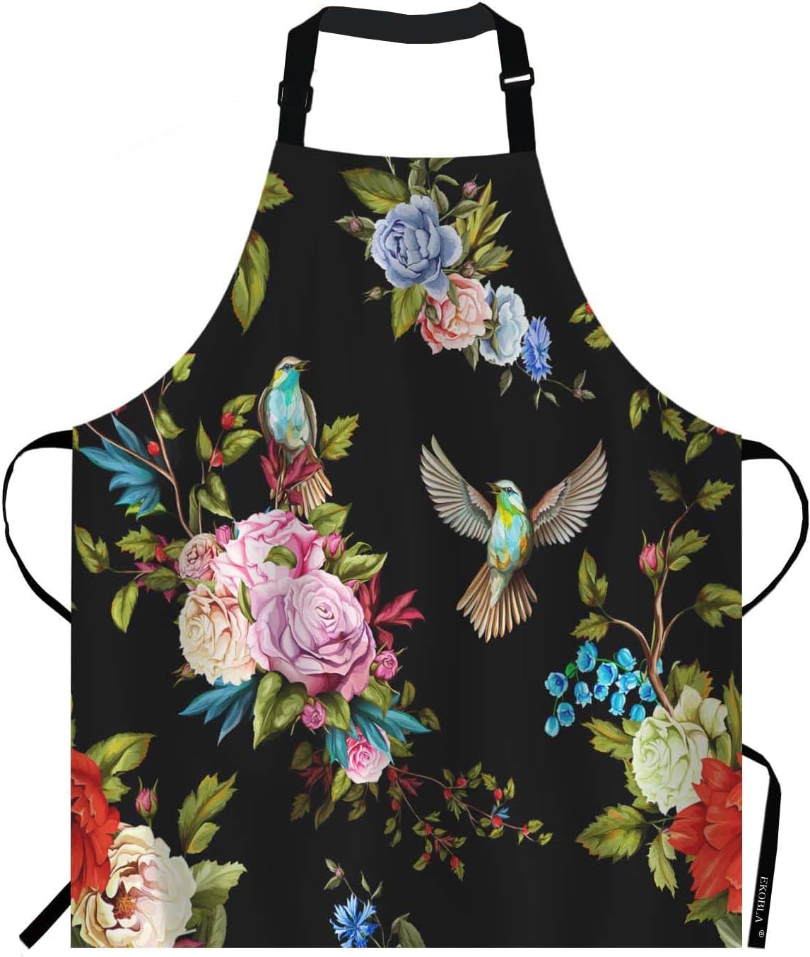EKOBLA Flower Aprons Wild Flowers Peony Roses Lily Nightingale Cornflo