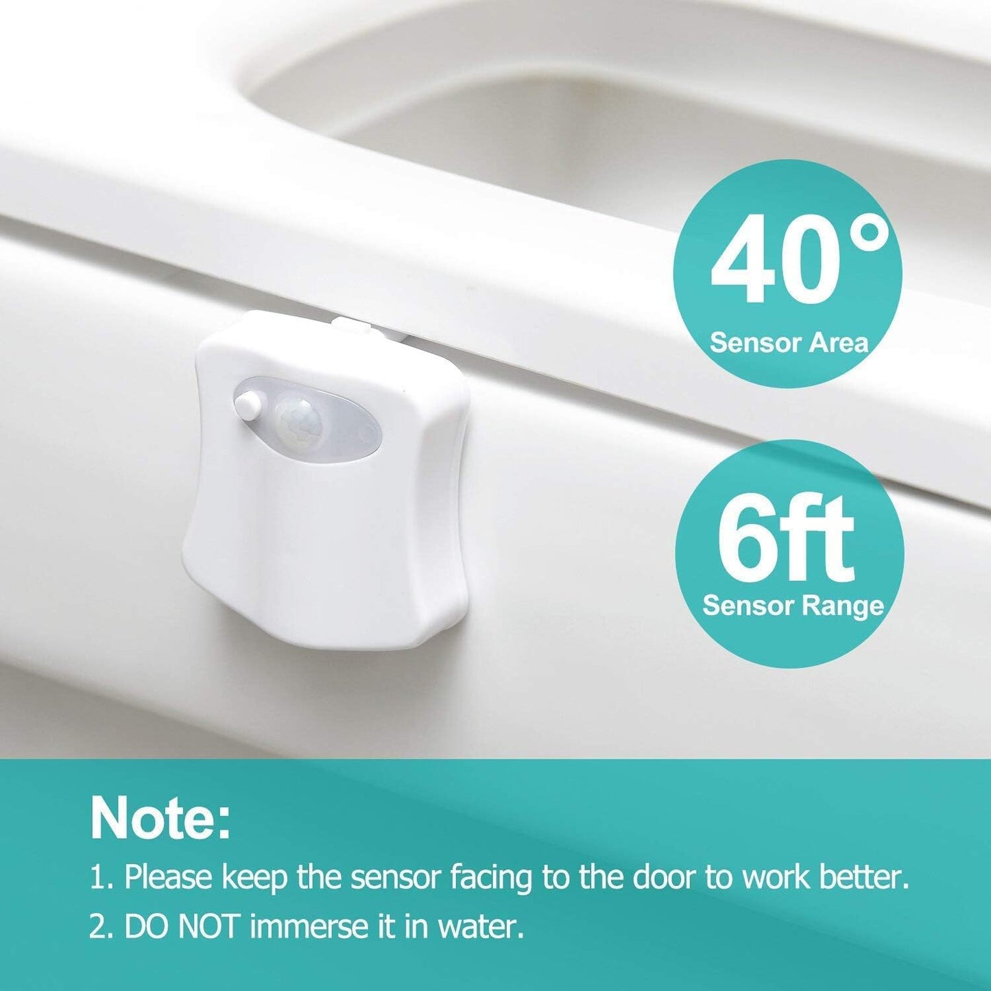 ZEZHOU Original Toilet Night Light 2 Pack, Motion Sensor Activated LED