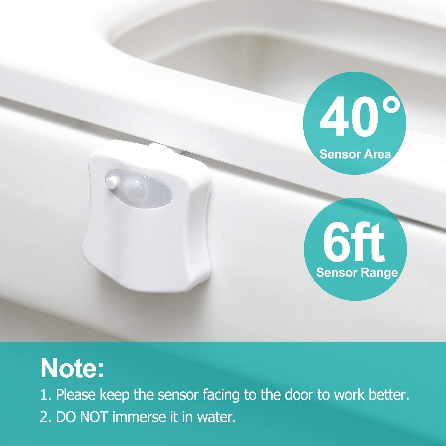 ZEZHOU Original Toilet Night Light 2 Pack, Motion Sensor Activated LED