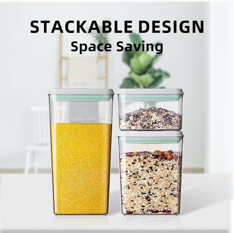Ankou Airtight Food Storage Container Sets with Lids 6Pcs Pop Containe