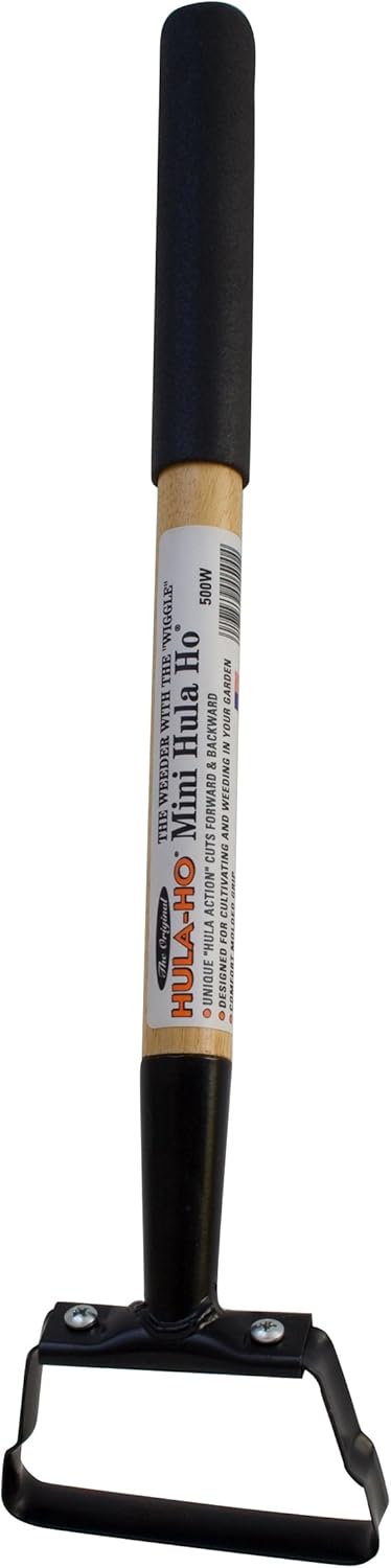 Flexrake 500W Hula-Ho Mini Flexrake Hula-Ho with 14-Inch Wood Handle