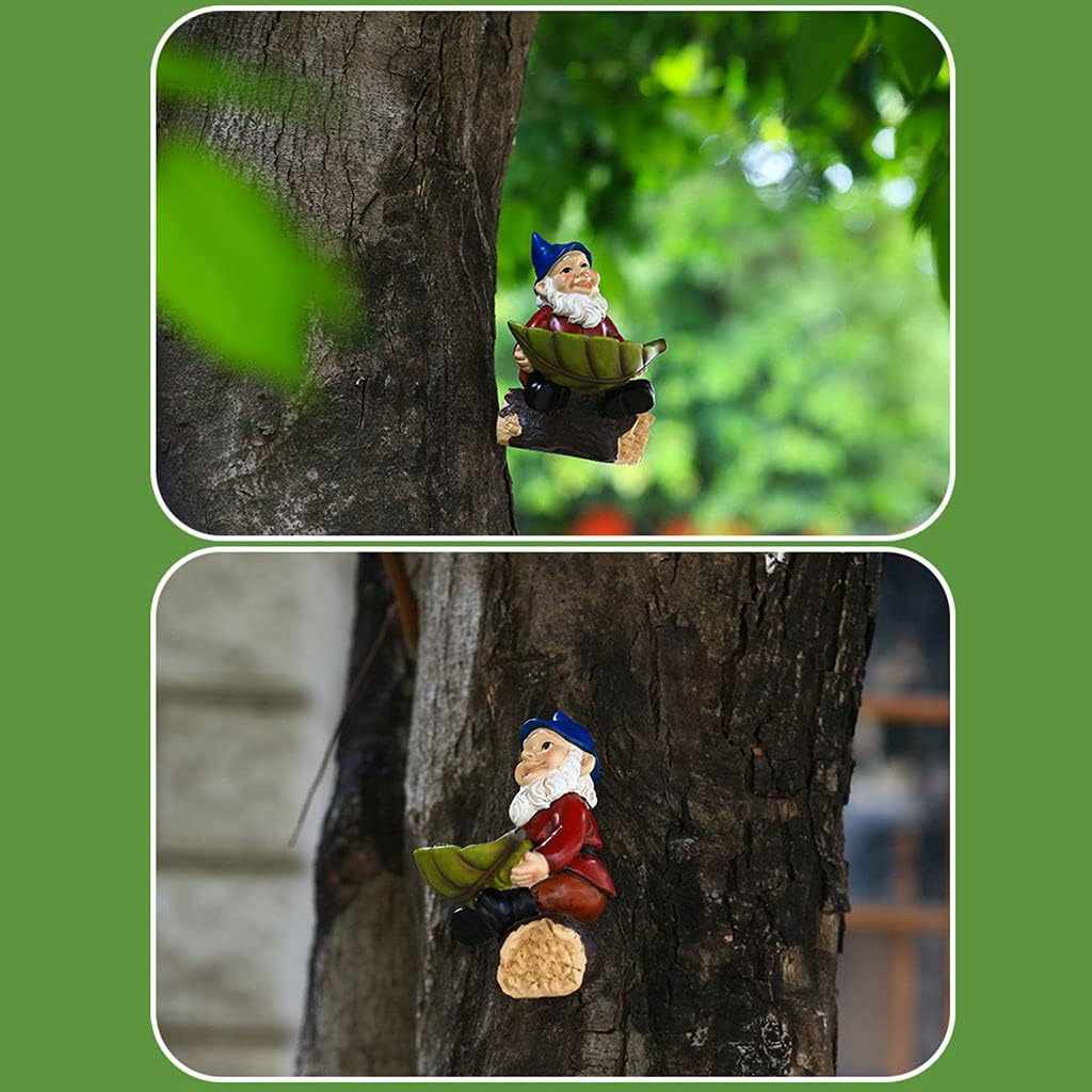 Gnome Bird Feeder Resin Bird Feeders for Outdoors Gnome Bird Feeder Sculpture Whimsical Garden Decoration Gnome Garden Resin Gnome Statue