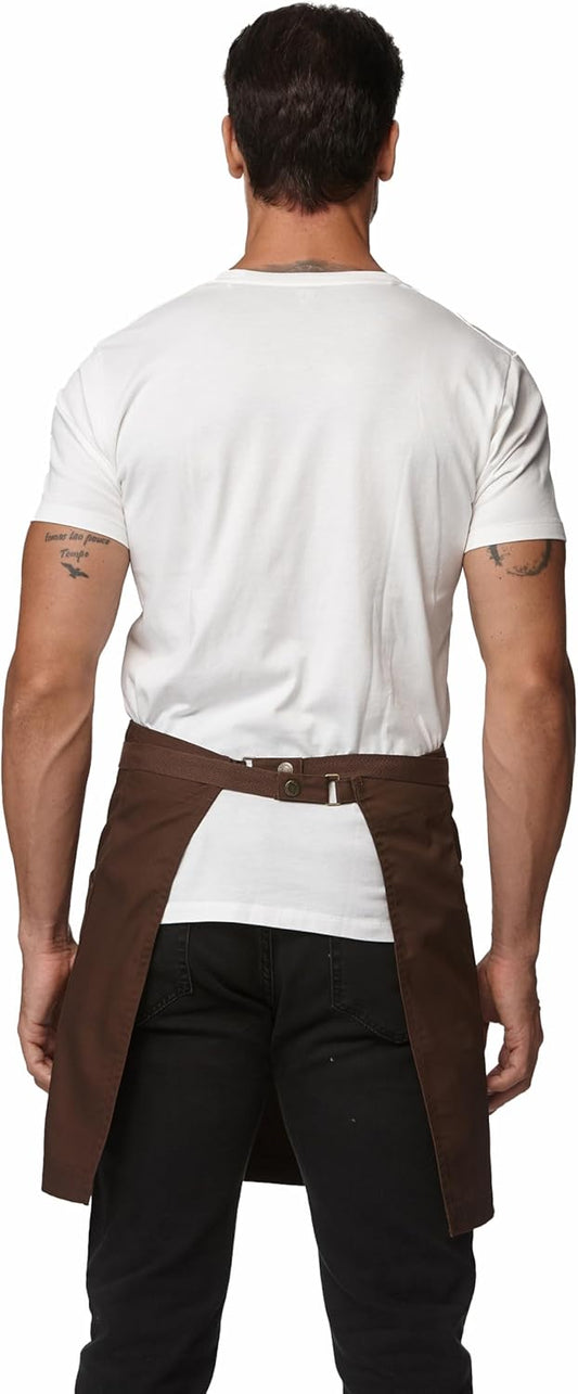 Unisex Half Bistro Apron Server Apron with Pockets Waterproof 4251BY