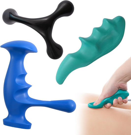 Manual Trigger Point Massage Tool and Thumb Saver for Full Body Deep T