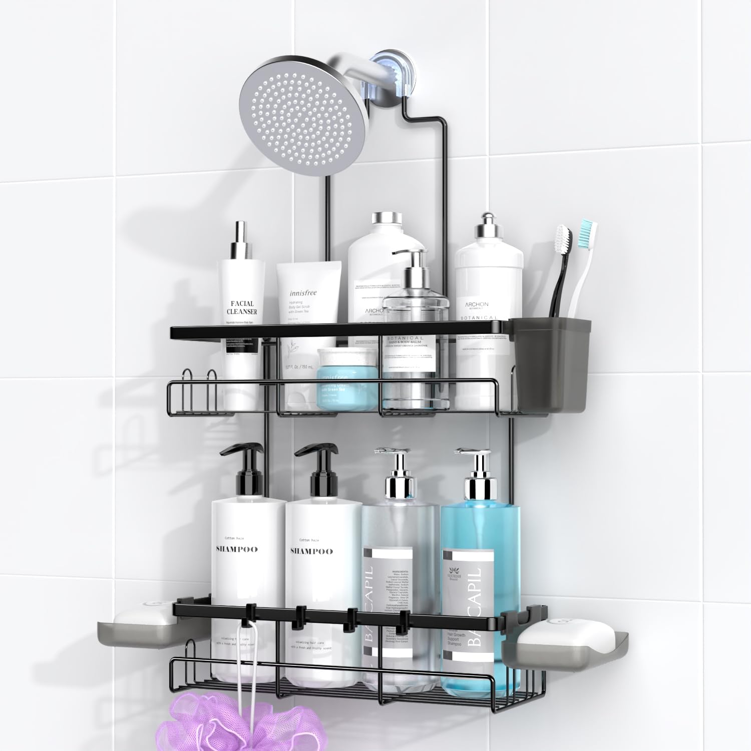 Shower Caddy Hanging Bathroom Organizer: Rustproof Shelf for Inside Sh