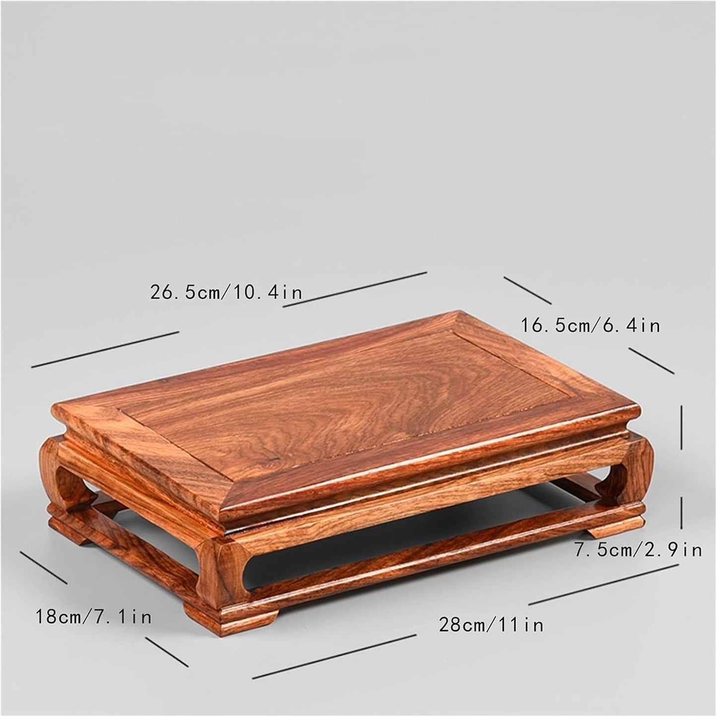 Vase Base Plant Stand for Indoor Outdoor Plants Flower Holder Stand for Wooden Bonsai Base 2.2Inch High Rectangular Decoration Worker Bonsai Display ?Base