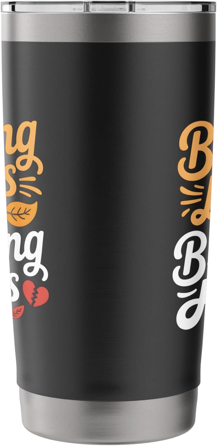 Blowing Leaves And Breaking Hearts Funny Leaf Blower Stainless Steel Insulated Tumbler