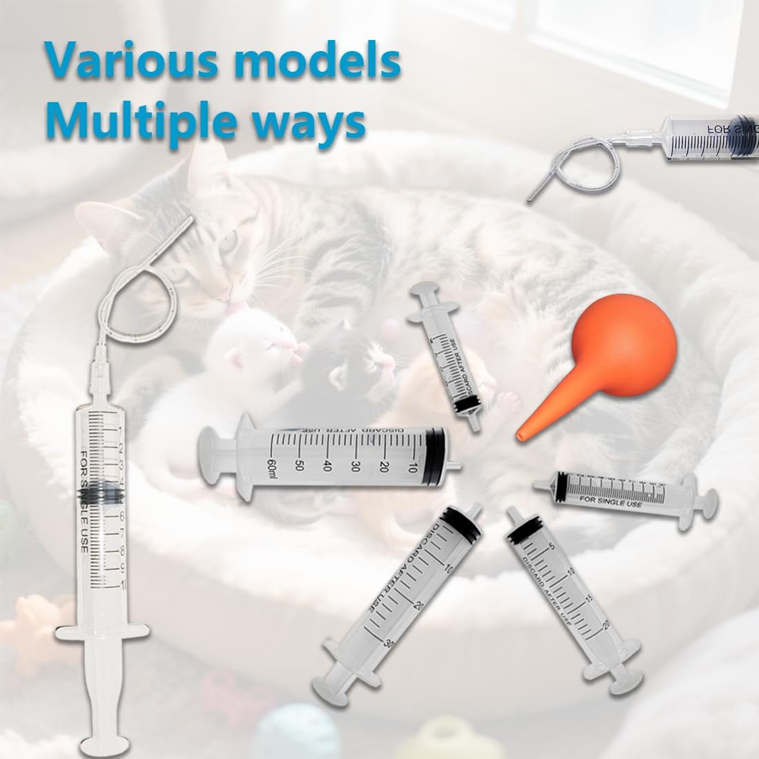 11pcs Puppy Kitten Feeding Tube Kit for Small Animals and Clear Feedin