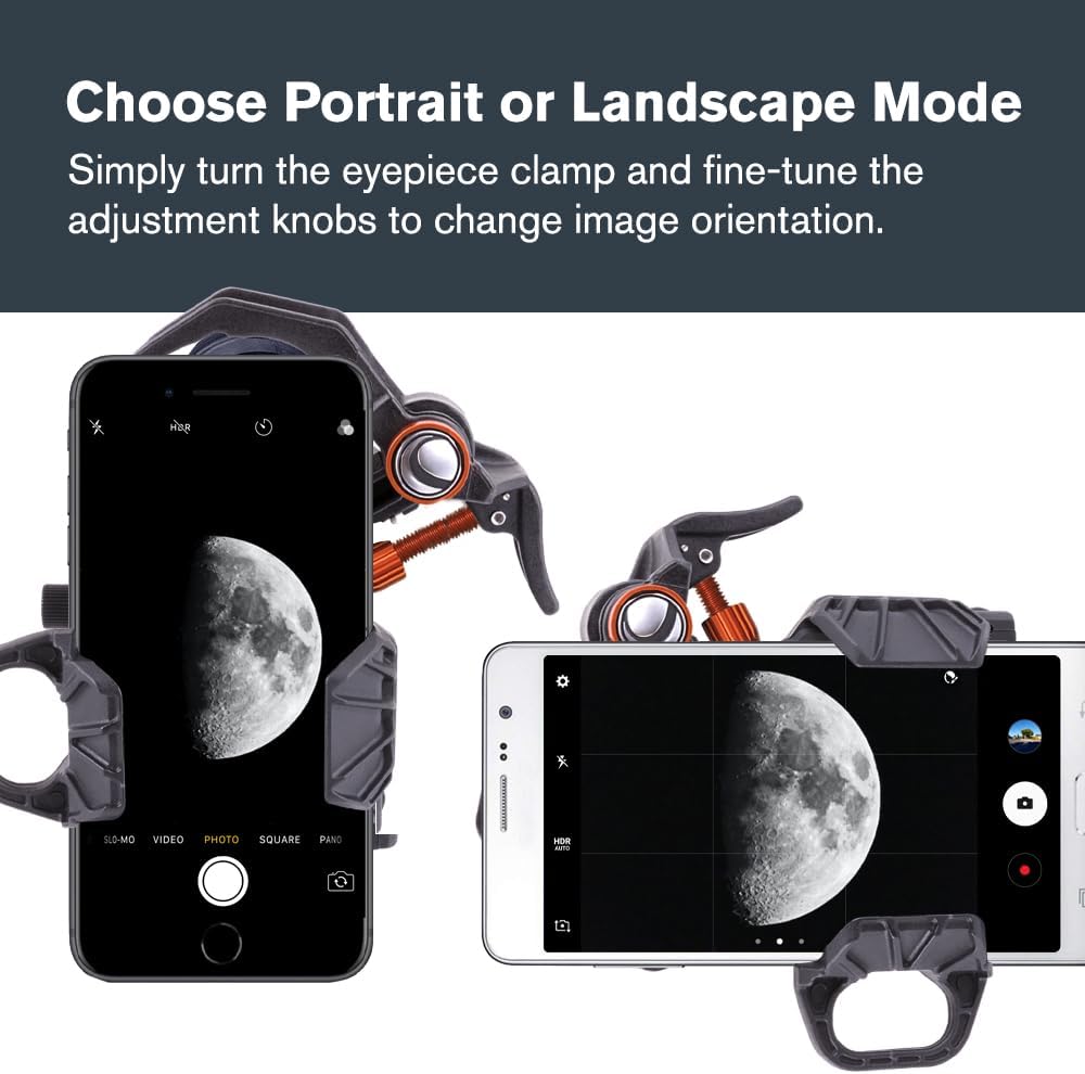 Celestron – NexYZ – Universal Smartphone Adapter for Telescope, Binoculars & Spotting Scopes – 3-Axis Precision Alignment – Capture Images & Video Through Your Optics – Compact and Travel-Friendly