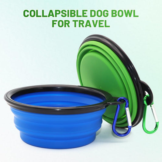 Dog Bowl Pet Collapsible Bowls, 2 Pack for Cats Dogs, Portable Pet Fee