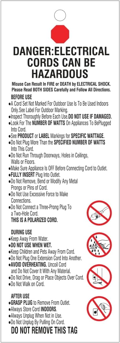 Amazon Basics 100 foot 3-Prong Vinyl Indoor/Outdoor Extension Cord - 1