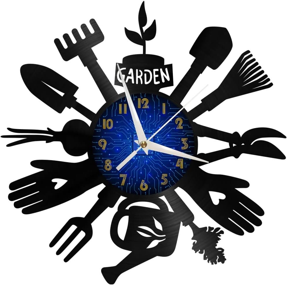 Generic Garden Tools 12 Inch Vinyl Record Wall Clock - Silent, Creativ