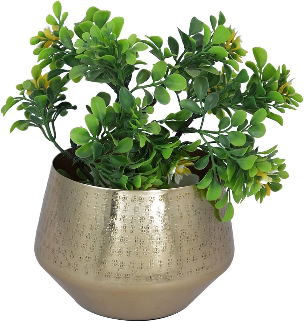 Metal Planter Pots Flower Vase for Indoor Outdoor Plants D5