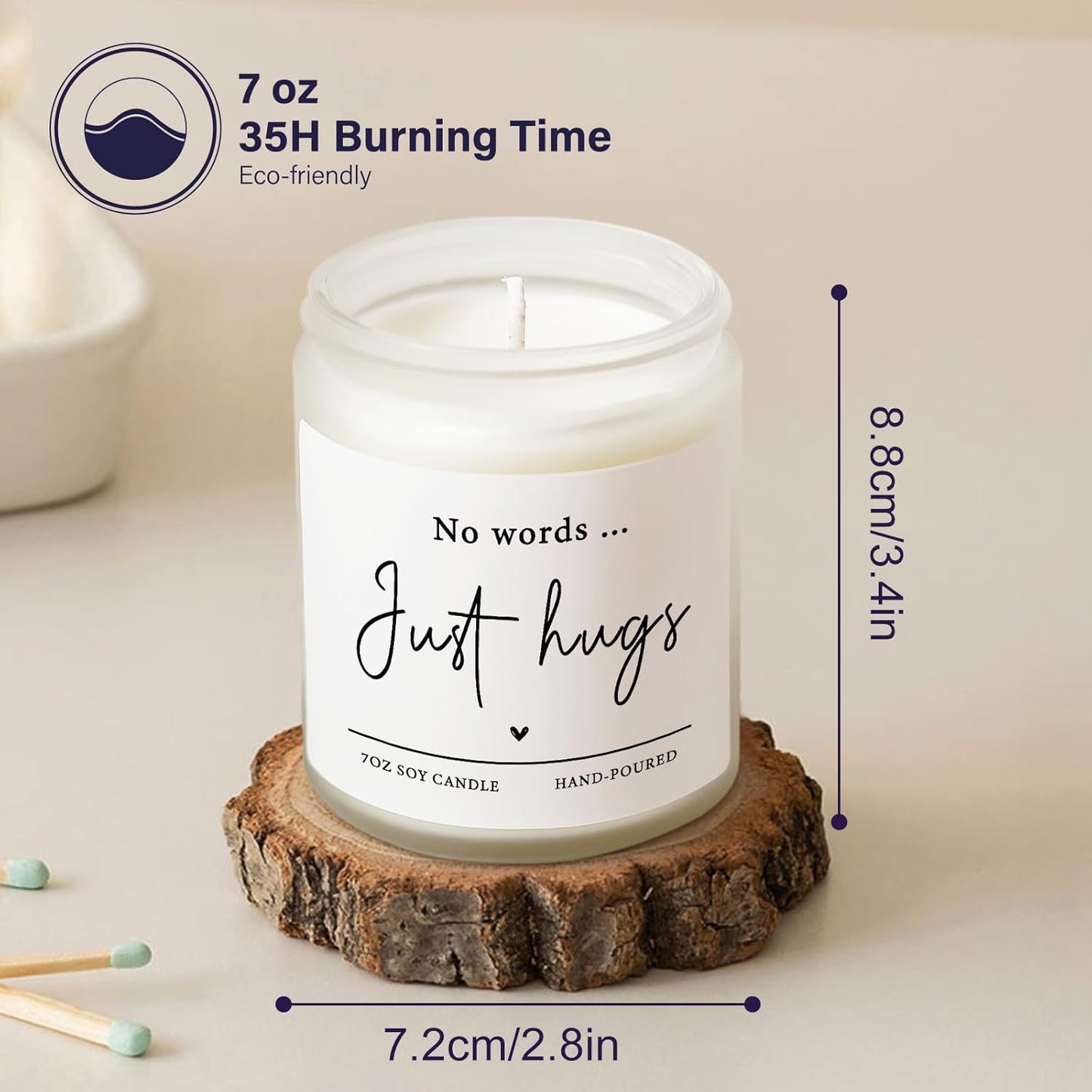 Shqiueos Sympathy Gifts for Loss of Loved One-No Words Just Hugs Laven