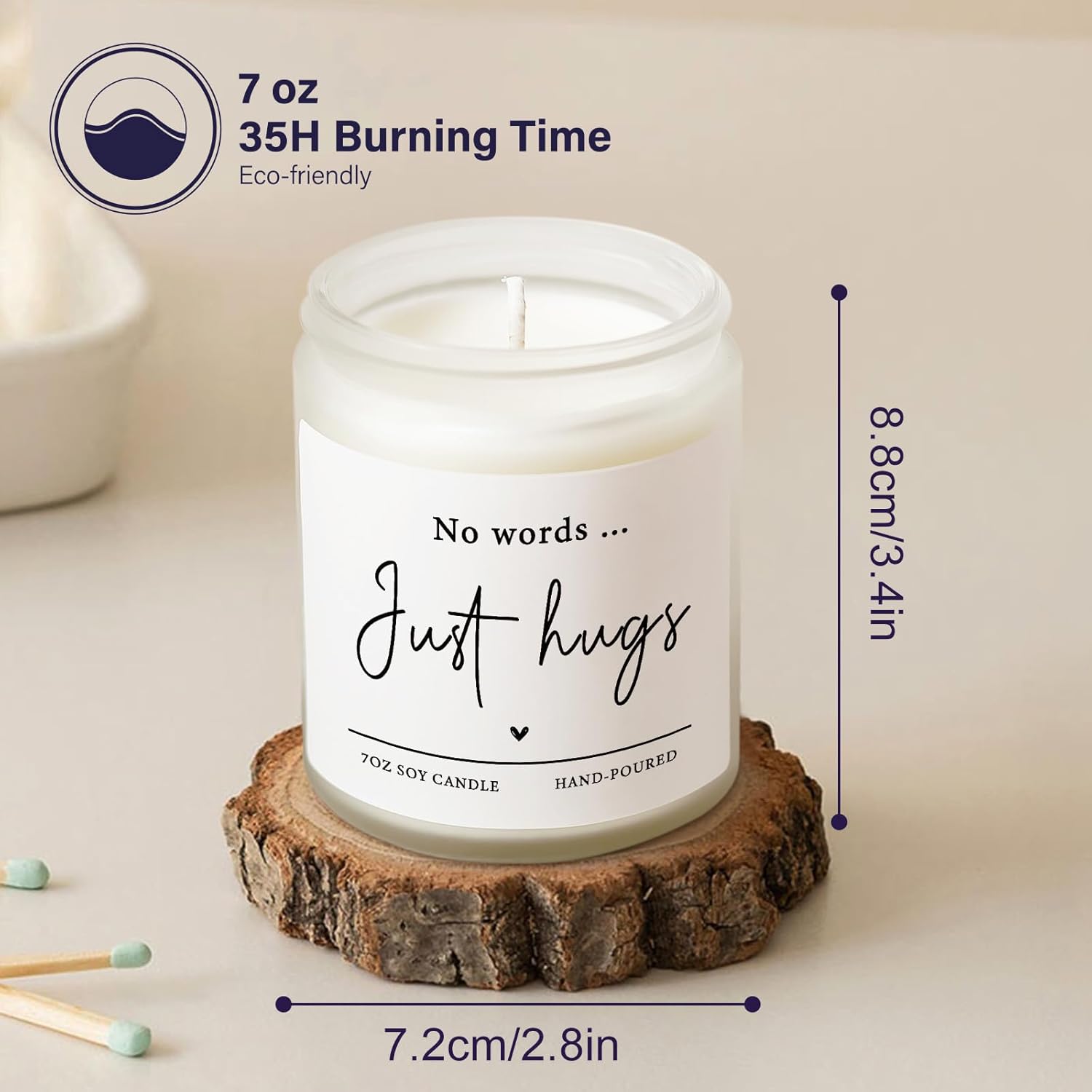 Shqiueos Sympathy Gifts for Loss of Loved One-No Words Just Hugs Laven