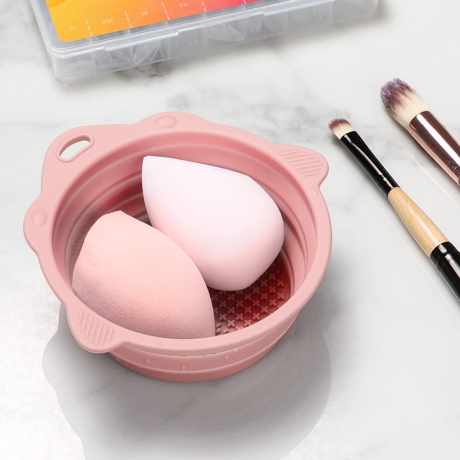 Foldable Silicone Makeup Brush Cleaner Bowl - Etercycle Portable Clean
