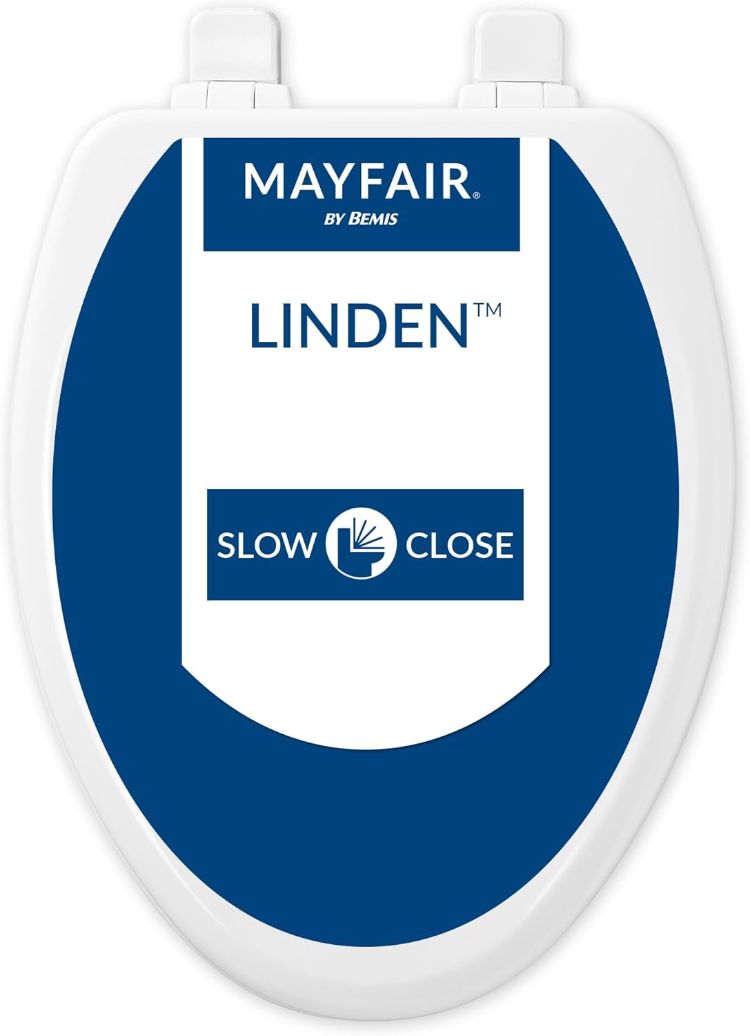 Mayfair Linden Slow Close Toilet Seat, Non Slip Heavy Duty Wood, Easy 