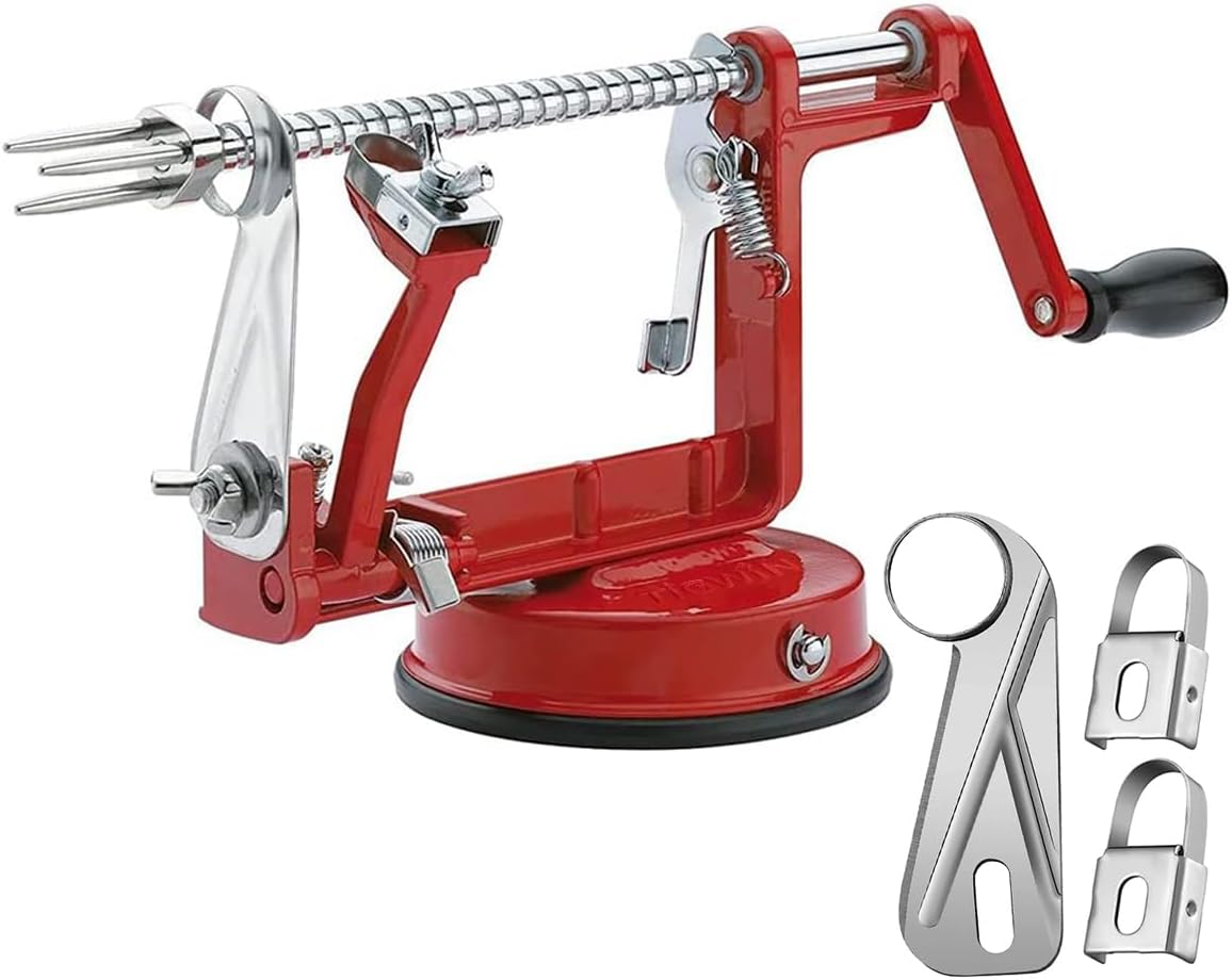 Apple Peeler Corer, Long lasting Chrome Cast Magnesium Alloy Apple Pee