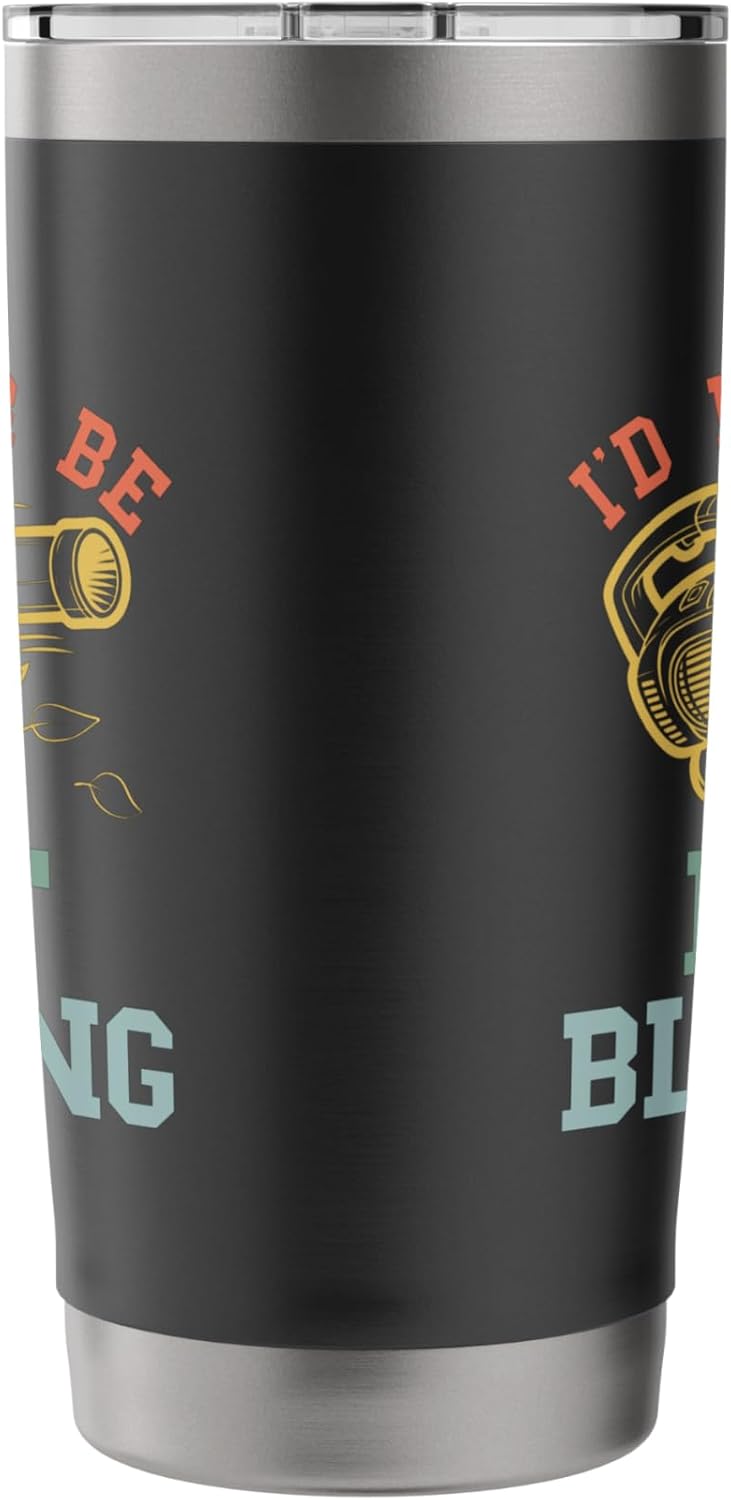 I'd Rather Be Leaf Blowing Landscaping Funny Lawn Care Yard Stainless Steel Insulated Tumbler